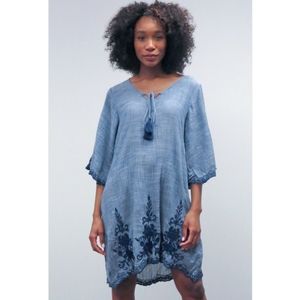 NWT Kyla Seo Mona Cotton Dress Size Medium Color Dark Chambray